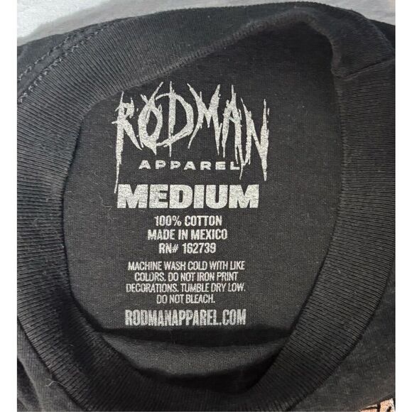 Dennis Rodman Apparel T-Shirt Mens Medium NBA Basketball Style Streetwear Black - Picture 4 of 5